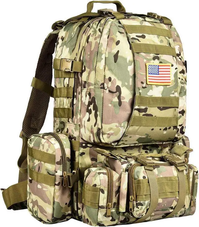 Main image of CVLIFE Tactical Backpack Military Army Rucksack 60L Large Assault Pack Detachable Molle Bag