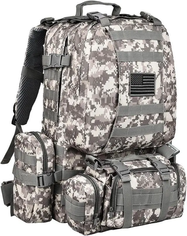 Main image of Tactical Backpack Military Army Rucksack 60L Large Assault Pack Detachable Molle Bag