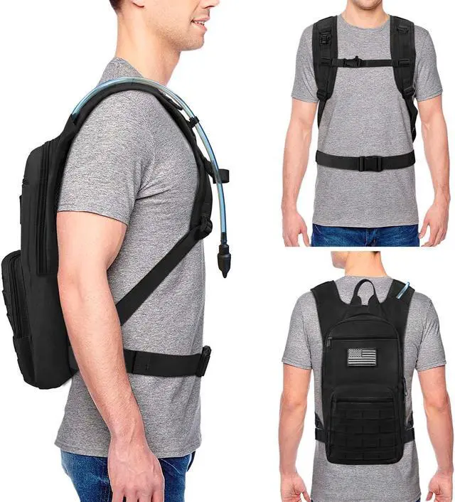 Alt view image 6 of 6 - 3L Hydration Backpack, Water Backpack with TPU Water Bladder, Hydration Pack for Men Women, Perfect Water Backpack for Hiking, Biking, and Hunting