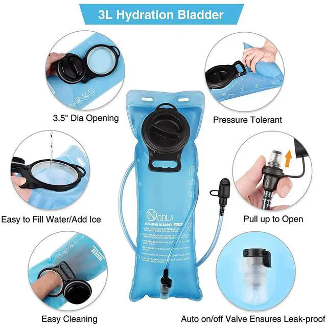 Alt view image 2 of 6 - 3L Hydration Backpack, Water Backpack with TPU Water Bladder, Hydration Pack for Men Women, Perfect Water Backpack for Hiking, Biking, and Hunting