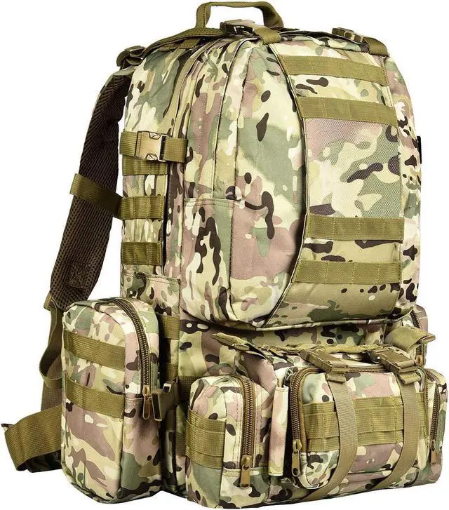 Main image of CVLIFE Tactical Backpack Military Army Rucksack 60L Large Assault Pack Detachable Molle Bag