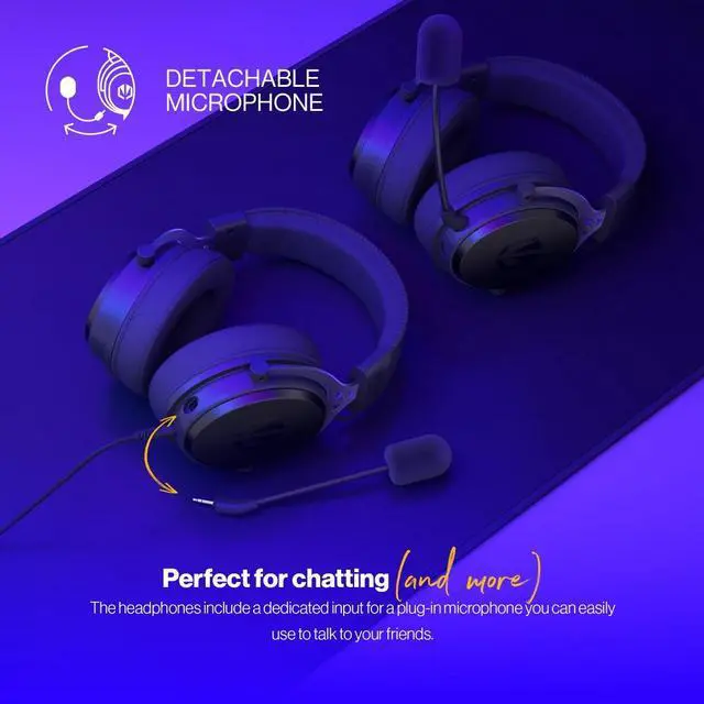 Alt view image 3 of 8 - ENDORFY VIRO Plus USB, Gaming over-ear headphones, USB 7.1 sound card, detachable microphone and cable, Soft memory foam earpads plus extra fabric pair, EY1A001