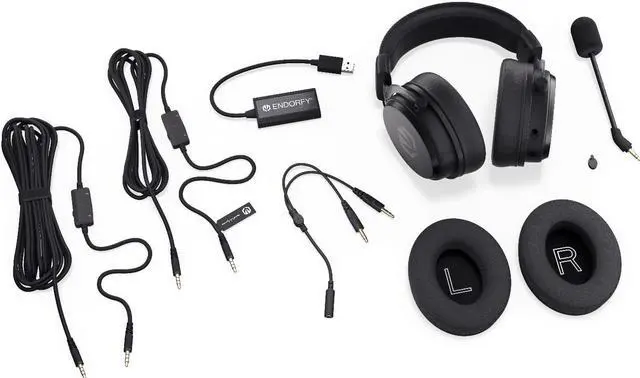 Alt view image 6 of 8 - ENDORFY VIRO Plus USB, Gaming over-ear headphones, USB 7.1 sound card, detachable microphone and cable, Soft memory foam earpads plus extra fabric pair, EY1A001