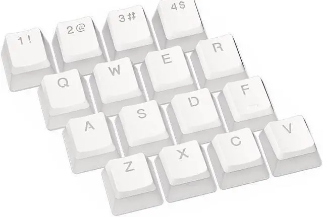 Main image of ENDORFY PBT Pudding Onyx White Keycaps, US ANSI layout, Double Injection Technology, Broad keyboard compatibility, Silencing rubber Orings included, EY0E003