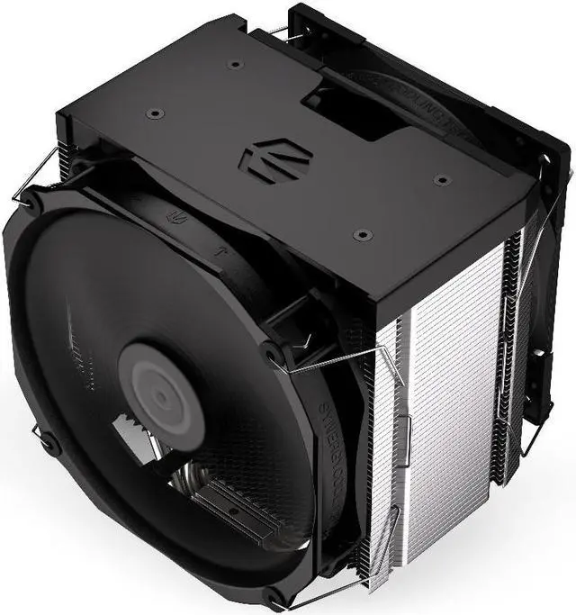 Alt view image 3 of 9 - ENDORFY Fortis 5 Dual Fan, high performance CPU cooler, 140 mm and 120 mm Fluctus fans, compatible with AM5, AM4, LGA1700, LGA1200, LGA1150 etc., TDP 220W, EY3A009