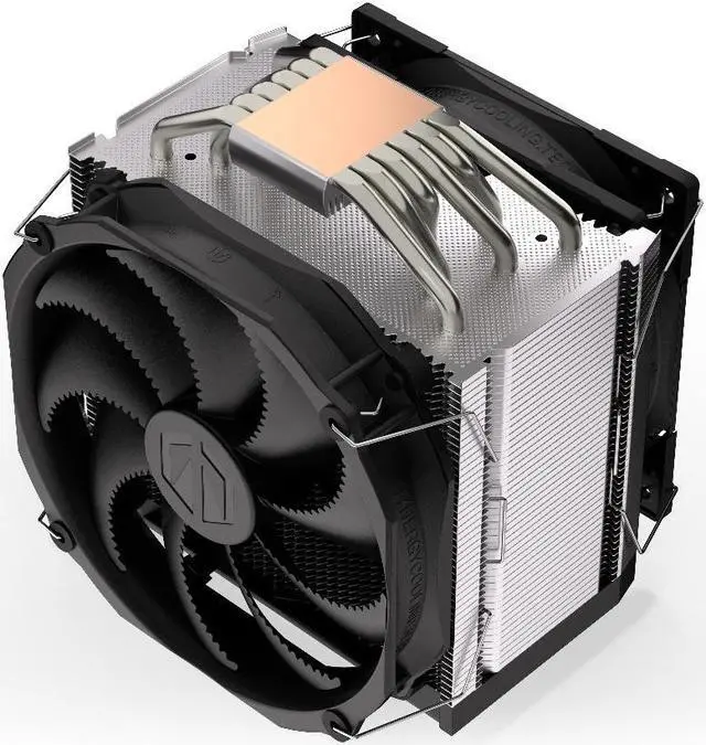 Alt view image 8 of 9 - ENDORFY Fortis 5 Dual Fan, high performance CPU cooler, 140 mm and 120 mm Fluctus fans, compatible with AM5, AM4, LGA1700, LGA1200, LGA1150 etc., TDP 220W, EY3A009