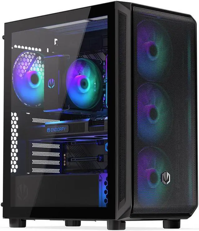 Main image of ENDORFY Arx 500 ARGB, ATX PC case, computer case, 4x140mm ARGB PWM fans included, matx case, radiator up to 360mm, Maximum airflow, top and front mesh, EY2A011