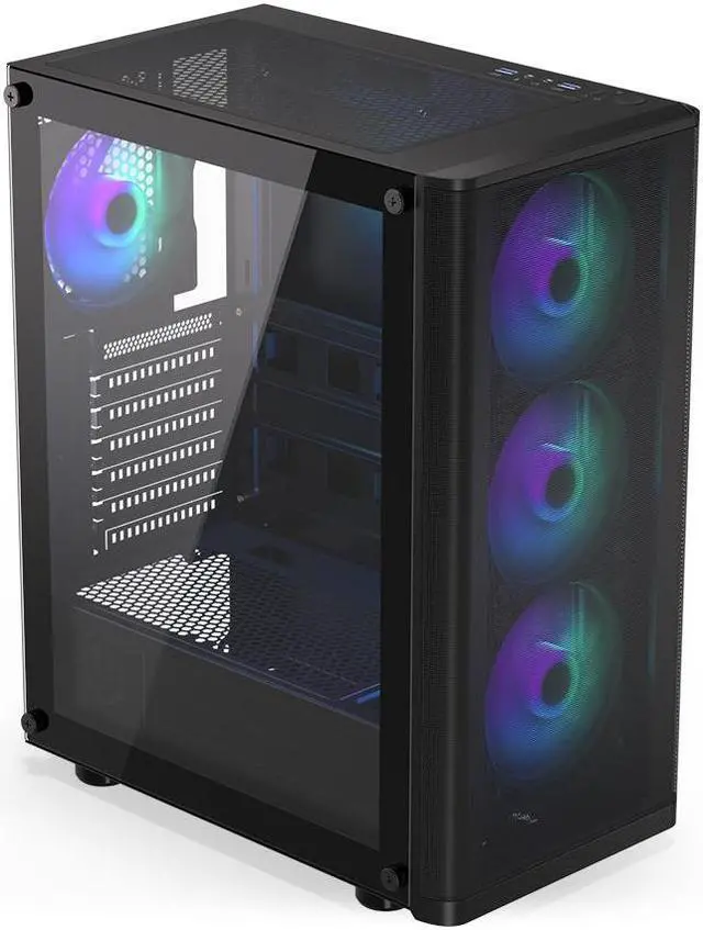 Alt view image 2 of 10 - ENDORFY Ventum 200 ARGB, ATX PC case, computer case, 4x120mm ARGB PWM fans included, matx case, radiator up to 360mm, Tempered glass side, top and front mesh, EY2A014