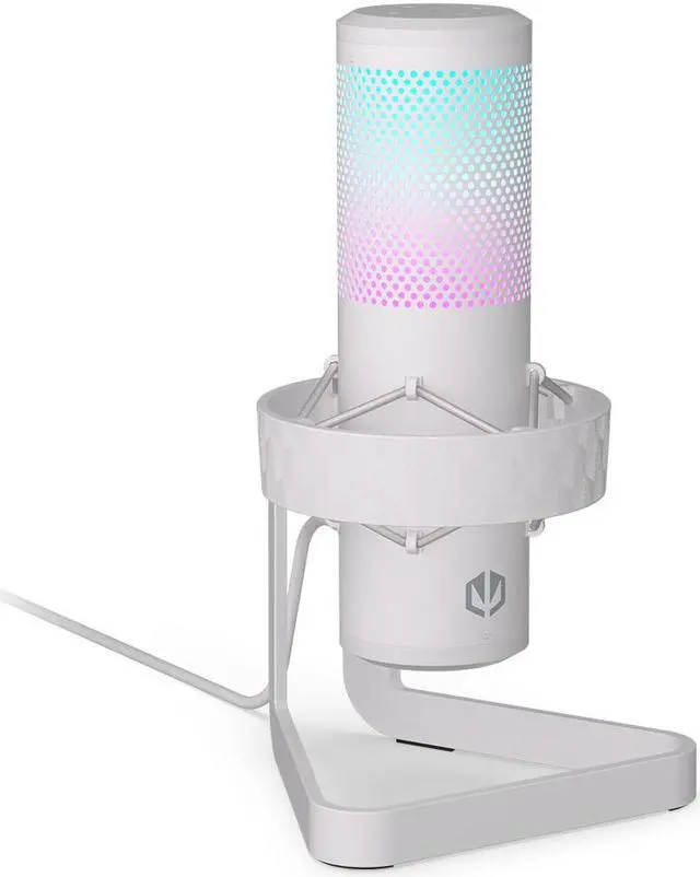 Main image of ENDORFY AXIS Streaming Onyx White, USB Plug&Play Microphone for PC, Dynamic RGB effect, Headphone jack, Tap-to-mute with LED indicator, Gain control, Multiple polar pattern options, EY1B007