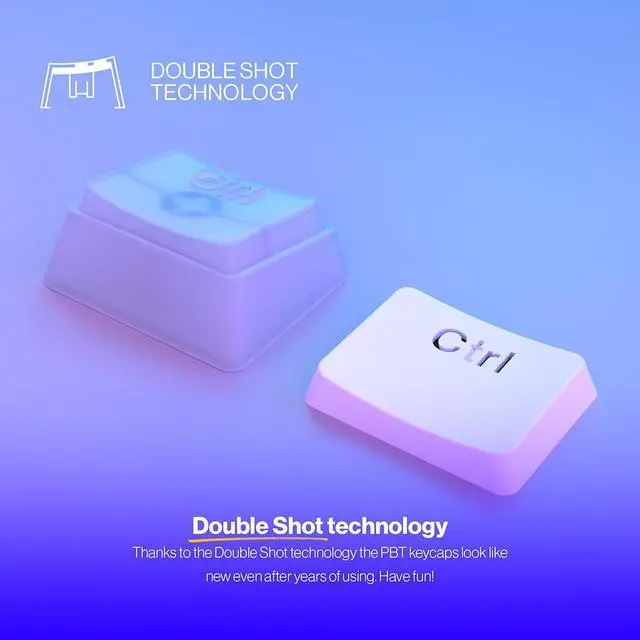Alt view image 4 of 7 - ENDORFY PBT Pudding Onyx White Keycaps, US ANSI layout, Double Injection Technology, Broad keyboard compatibility, Silencing rubber Orings included, EY0E003