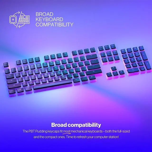 Alt view image 2 of 6 - ENDORFY PBT Pudding Keycaps, US ANSI layout, Double Injection Technology, Broad keyboard compatibility, Silencing rubber Orings included, EY0E002