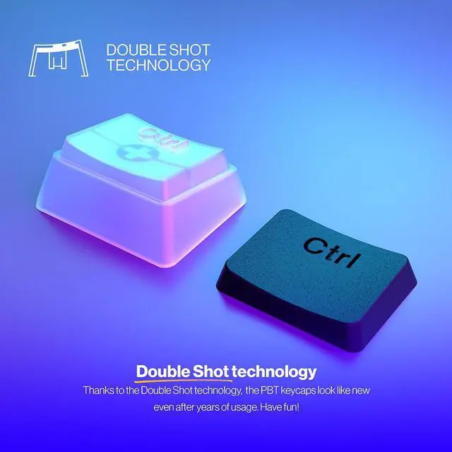 Alt view image 3 of 6 - ENDORFY PBT Pudding Keycaps, US ANSI layout, Double Injection Technology, Broad keyboard compatibility, Silencing rubber Orings included, EY0E002