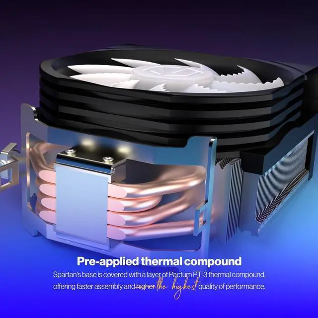 Alt view image 6 of 8 - ENDORFY Spartan 5 MAX ARGB, CPU cooler, integrated Fluctus 120mm ARGB fan, Bright ARGB LED illumination, compatible with AM5, AM4, LGA1700, LGA1200, LGA1150 etc., EY3A004