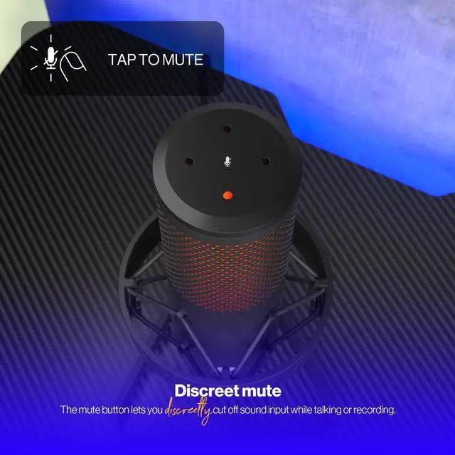 Alt view image 6 of 9 - ENDORFY AXIS Streaming, USB Plug&Play Microphone for PC, Dynamic RGB effect, Headphone jack, Tap-to-mute with LED indicator, Gain control, Multiple polar pattern options, EY1B006