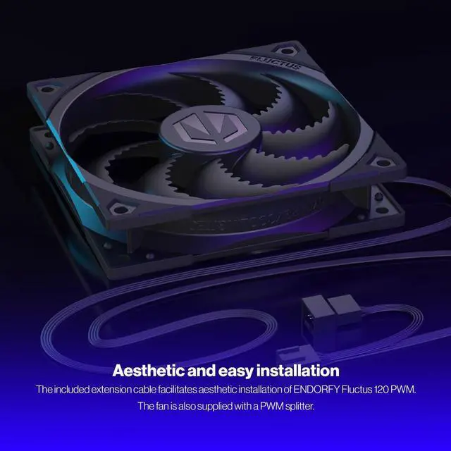 Alt view image 4 of 8 - ENDORFY Fluctus 120 PWM, PC case fan, 120mm, push and pull orientation, high performance against flow restrictions, integrated anti-vibration pads, EY4A001