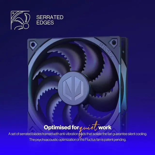 Alt view image 3 of 8 - ENDORFY Fluctus 120 PWM, PC case fan, 120mm, push and pull orientation, high performance against flow restrictions, integrated anti-vibration pads, EY4A001