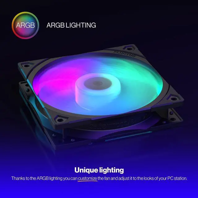 Alt view image 5 of 8 - ENDORFY Fluctus 120 PWM ARGB, PC case fan, 120mm ARGB, push and pull orientation, high performance against flow restrictions, integrated anti-vibration pads, EY4A002