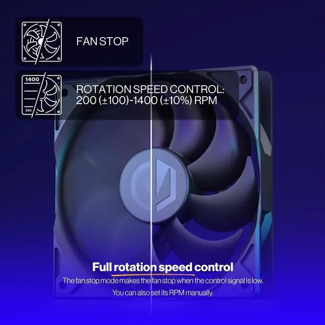 Alt view image 3 of 8 - ENDORFY Stratus 120 PWM, PC case fan, 120 mm, optional automatic fan stop, wide speed range with PWM control (200 - 1400 RPM), high performance with flow restrictions, EY4A007