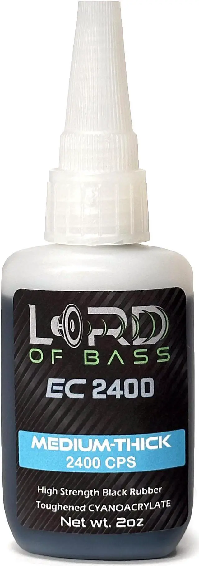 Main image of Premium Grade Cyanoacrylate (CA) Super Glue 2 oz Black Medium-Thick 2400 CPS Viscosity