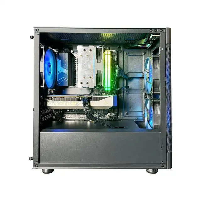 Alt view image 2 of 2 - Clutch Computers Serpent Plus Gaming PC w/ Ryzen 5 5500 / RTX 5060 8GB / 16GB DDR4 / 1TB NVME SSD / 550W Power Supply / W11 Home
