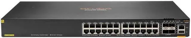 Main image of JL725A - Aruba 6200F Series Switch24G Class4 PoE 4SFP+ 370W Switch