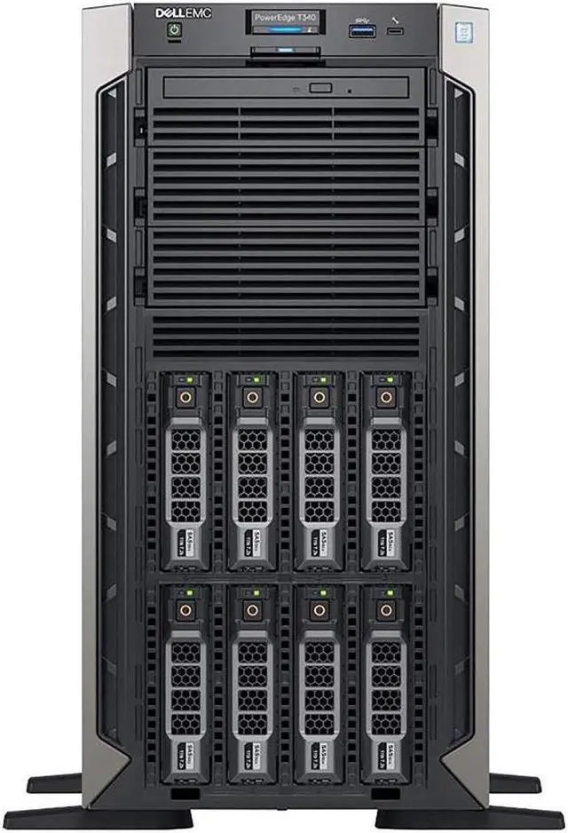Alt view image 3 of 3 - Dell PowerEdge T340 Tower Server Bundle with 16GB USB Flash Drive, Intel Xeon E-2124 Quad-Core,8GB DDR4, 4TB SSD, RAID Single PSU (Re-Newed)