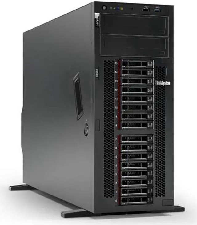 Main image of Lenovo ThinkSystem ST550 Tower Server, 2 x Intel Xeon Silver 4210, 64GB DDR4, 1TB SSD, 12TB HDD, RAID, Matrox G200 Graphics