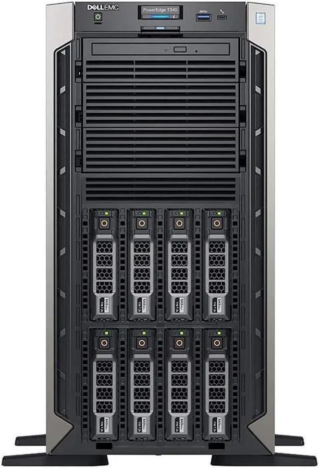 Alt view image 3 of 3 - Dell PowerEdge T340 Tower Server Bundle with 16GB USB Flash Drive, Intel Xeon E-2124 Quad-Core,8GB DDR4, 4TB SSD, RAID Single PSU (Re-Newed)