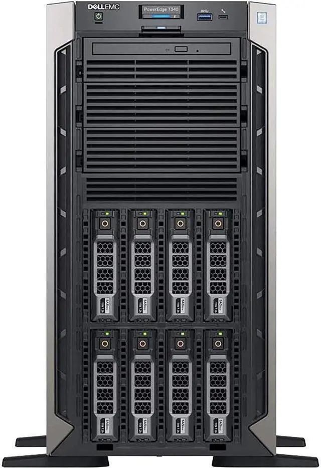 Alt view image 3 of 4 - Dell PowerEdge T340 Tower Server, Intel Xeon E-2124 Quad-Core 3.3GHz 8MB, 32GB DDR4 RAM, 8TB Storage, RAID, iDRAC9, Single PSU