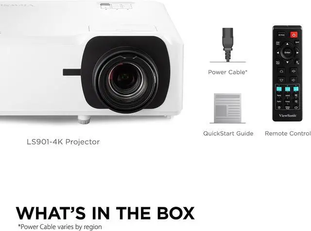Alt view image 4 of 4 - ViewSonic LS901-4K 5500 Lumens 4K Laser Projector, High Brightness with HDR Support for Home Theater, 1.7X Optical Zoom, H/V Keystone, and 360-Degree Projection for Flexible Setup