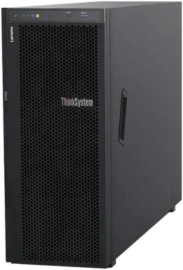 Alt view image 2 of 4 - Lenovo ThinkSystem ST550 Tower Server Bundle with 2 x Intel Xeon Silver 4210, 128GB DDR4, 2TB SSD, 24TB HDD, RAID, Matrox G200 Graphics, Windows Server 2019