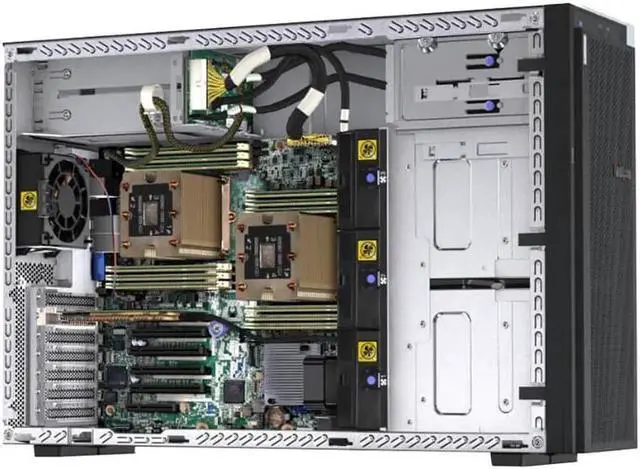 Alt view image 4 of 4 - Lenovo ThinkSystem ST550 Tower Server Bundle with 2 x Intel Xeon Silver 4210, 128GB DDR4, 2TB SSD, 24TB HDD, RAID, Matrox G200 Graphics, Windows Server 2019