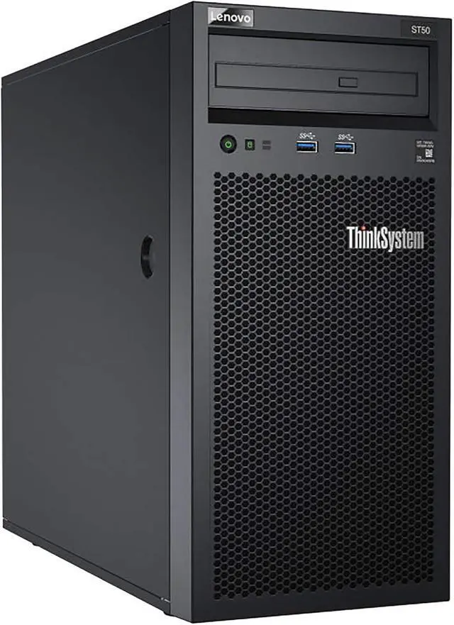 Alt view image 2 of 3 - Lenovo ThinkSystem ST50 Tower Server, Intel Xeon 3.4GHz CPU, 64GB DDR4 2666MHz RAM, 12TB HDD Storage, JBOD RAID, Windows Server 2019