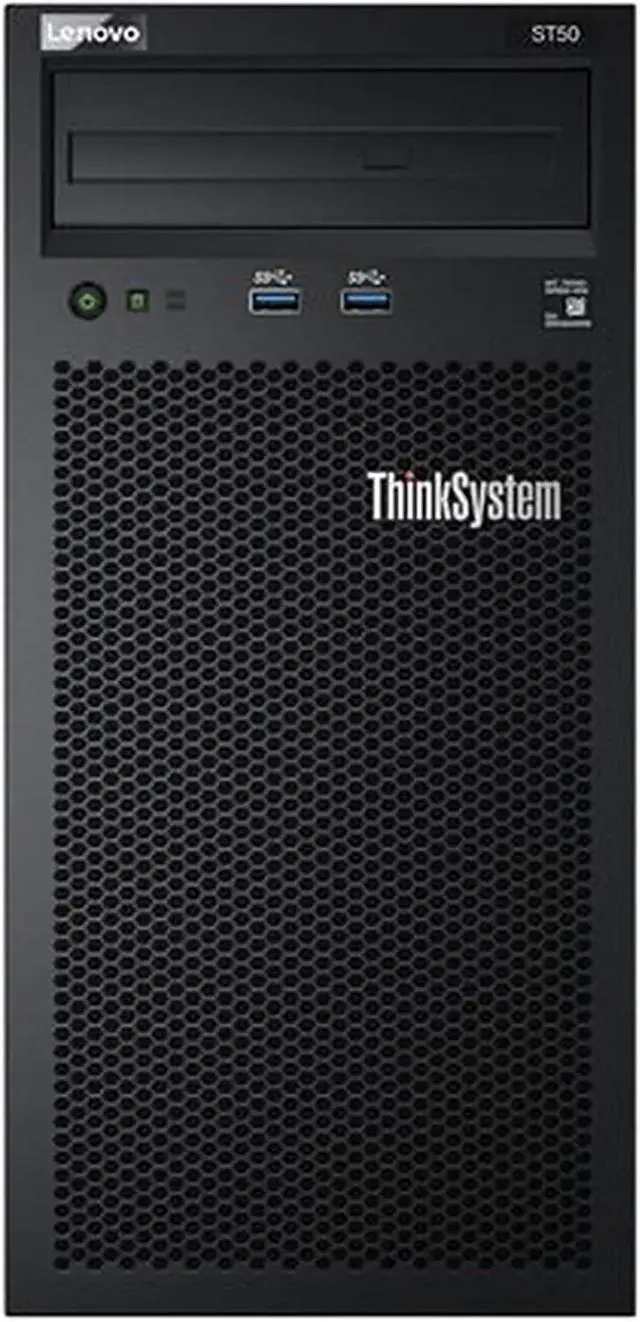 Alt view image 3 of 3 - Lenovo ThinkSystem ST50 Tower Server, Intel Xeon 3.4GHz CPU, 64GB DDR4 2666MHz RAM, 12TB HDD Storage, JBOD RAID, Windows Server 2019