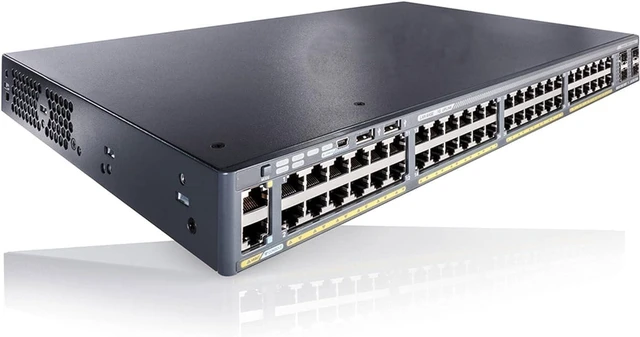 Alt view image 3 of 4 - Catalyst 2960X WS-C2960X-48FPD-L 48-Port Gigabit PoE+ Managed Switch 740W PoE Budget 4x SFP/SFP+ 1U Rack Mount New Sealed