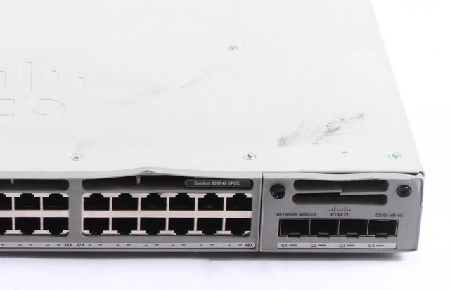 Alt view image 2 of 5 - C9300-48U-E V03 Catalyst 9300 48-Port Gigabit UPoE Managed Network Essentials Switch