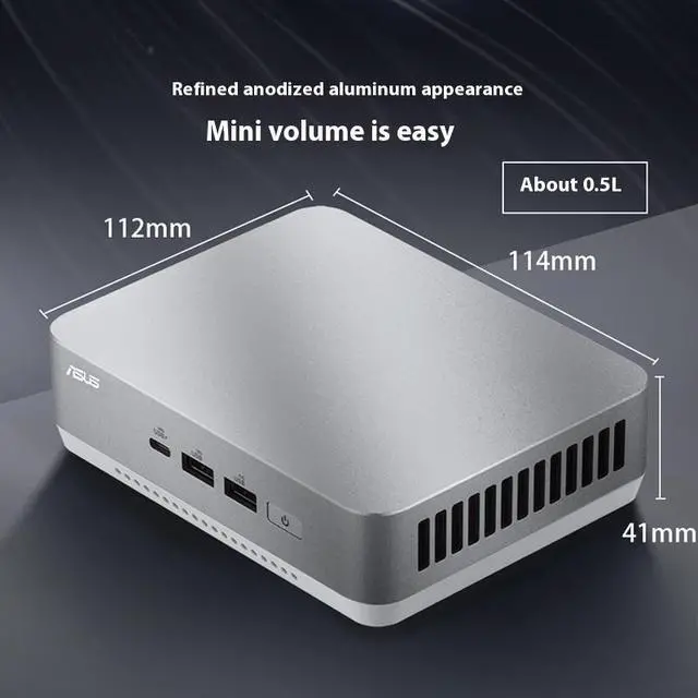 Alt view image 5 of 13 - NUC14 Pro+Mini Mini Host High Performance Commercial AI Office Desktop Computer Core Ultra9-185H Silver Edition