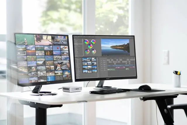 Alt view image 3 of 13 - NUC14 Pro+Mini Mini Host High Performance Commercial AI Office Desktop Computer Core Ultra9-185H Silver Edition