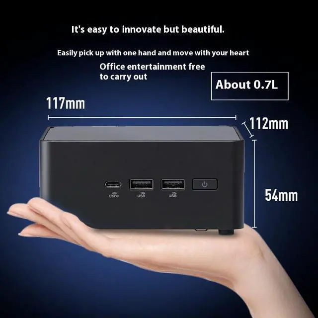 Alt view image 2 of 3 - NUC14 Pro Mini High Performance Commercial AI Office Desktop (Core Ultra5-125H) Thick Black