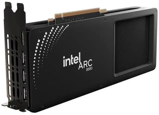 Alt view image 3 of 7 - Intel Arc B580 Limited Edition Graphics Card Black GDDR6 2670MHz Dual Fan Video Card (192-bit, PCI-Express 4.0 x8, One HDMI Three DisplayPorts, Supports 4k)