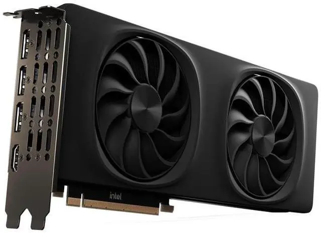 Alt view image 5 of 7 - Intel Arc B580 Limited Edition Graphics Card Black GDDR6 2670MHz Dual Fan Video Card (192-bit, PCI-Express 4.0 x8, One HDMI Three DisplayPorts, Supports 4k)