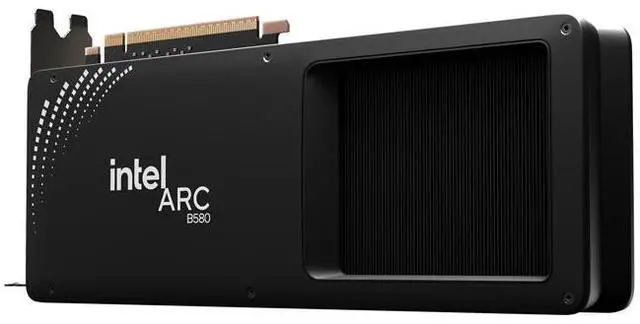 Alt view image 6 of 7 - Intel Arc B580 Limited Edition Graphics Card Black GDDR6 2670MHz Dual Fan Video Card (192-bit, PCI-Express 4.0 x8, One HDMI Three DisplayPorts, Supports 4k)
