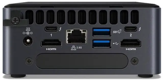 Alt view image 3 of 5 - Intel NUC 11 Pro NUC11TNHi7 Tiger Canyon Home & Business Mini PC Mini Desktop 11th Gen Intel® Core i7-1165G7 Processor Upto 4.7 GHz Turbo,4 Cores,8 Threads,12 MB L3 Cache(Without RAM&SSD)