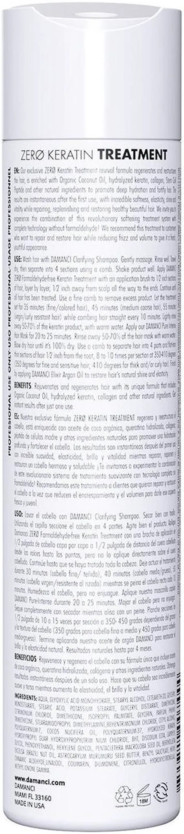 Alt view image 2 of 3 - DAMANCI ZerO Keratin Treatment,