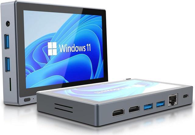 HIGOLE 10.1”Touchscreen Windows 11 Mini PC Intel Celeron 8GB RAM 128GB ROM  Type-C HDMI WiFi6