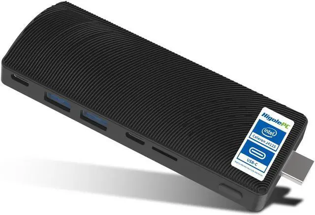 Alt view image 7 of 7 - HIGOLEPC Fanless  Mini PC Stick | Featuring Intel Celeron J4105, Windows 11 Pro, 8GB/256GB, USB PD 3.0, HDMI 4K@60Hz, Gigabit Ethernet, Wi-Fi 5.0, BT 5.2 | Perfect for Business, Industrial, Office