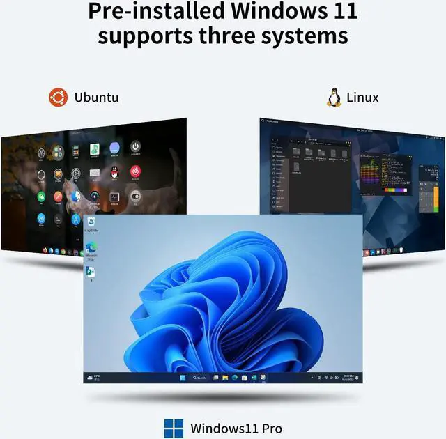 Alt view image 2 of 7 - HIGOLEPC Fanless  Mini PC Stick | Featuring Intel Celeron J4105, Windows 11 Pro, 8GB/256GB, USB PD 3.0, HDMI 4K@60Hz, Gigabit Ethernet, Wi-Fi 5.0, BT 5.2 | Perfect for Business, Industrial, Office