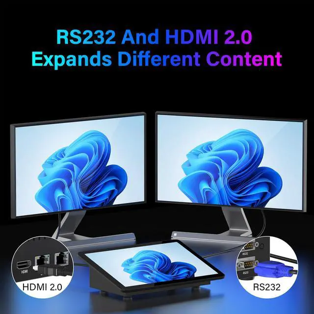 Alt view image 2 of 6 - HIGOLEPC 11.6-inch Box-Type Industrial All-in-One Touch PC - 11.6 inch HD Touch Screen, Celeron N5095 Processor, 8GB RAM+128GB ROM, Compatible with Windows 11 & Linux, Rugged for Factory Automation