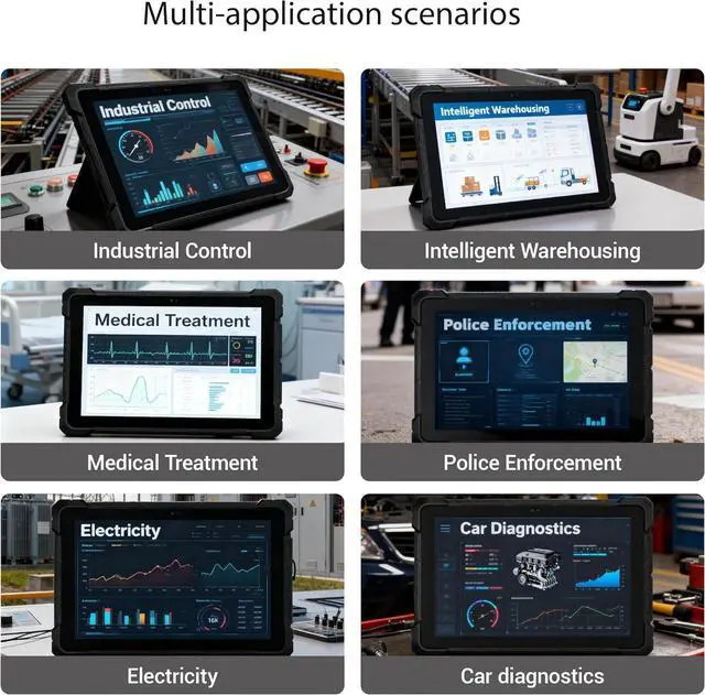 Alt view image 7 of 7 - HIGOLEPC Rugged Windows Tablet 10.1" FHD Sunlight Readable, Windows 11 Pro, 4G LTE GPS, Intel Quad-Core - 8GB RAM/128 GB ROM - IP67 Waterproof Intel Celeron J4105