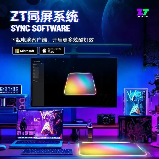 Alt view image 3 of 7 - Large RGB Gaming Mouse Pad Extended Soft LED Mouse Pad, Anti-Slip Rubber Base, Keyboard & Mouse Mat (13.2 × 12.2 Inches)